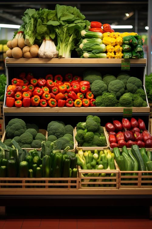 農(nóng)產(chǎn)品新鮮蔬菜貨架攝影圖 攝影圖